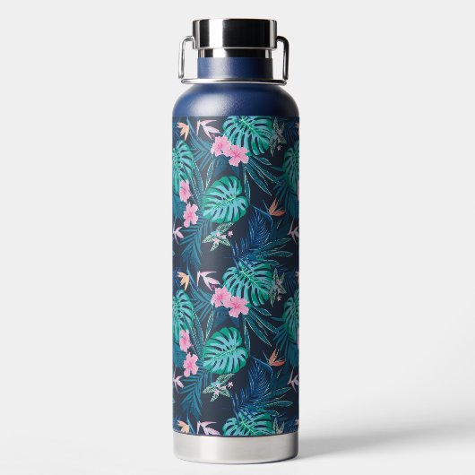 Blumengartenmuster Trinkflasche (Rückseite)