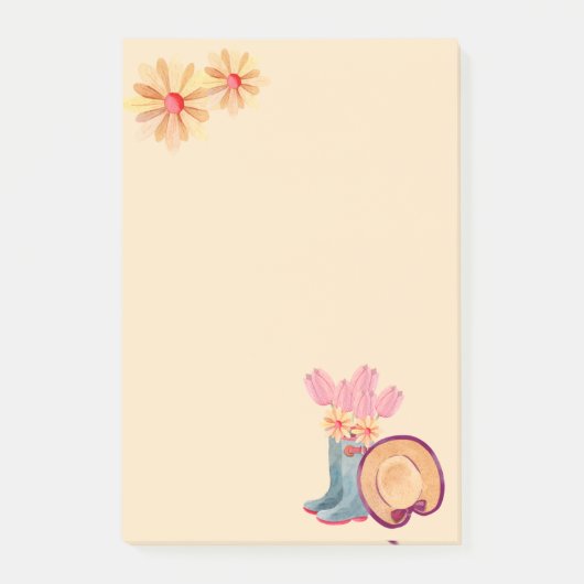 Blumengartennotizen Post-it Klebezettel (Vorderseite)