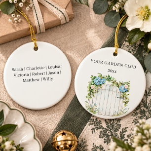 Blumengartenverein Personalisierte Namen Weihnacht Keramik Ornament