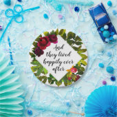 BlumenGastgeschenk Hochzeit glücklich überhaupt Pappteller (Party)