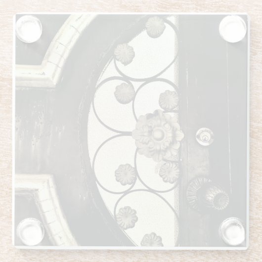 Blumengate Glasuntersetzer (Rückseite)