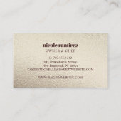 Blumengebäck Button Patisserie GOLD Visitenkarte (Rückseite)