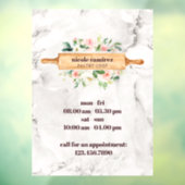 Blumengebäck Button Patisserie Weißmarmor Fensteraufkleber (Blatt 3)