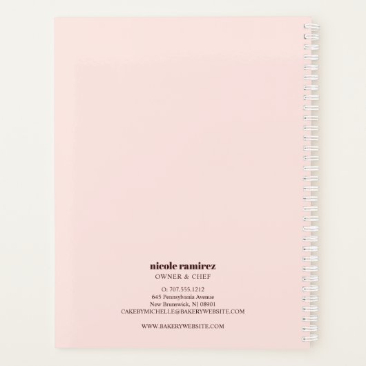 Blumengebäck Button Patisserie Weißmarmor Planer (Rückseite)