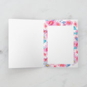 Blumengebäck Foto Aquarell Geburtstag Frauenmode Karte (Innenseite)