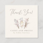 Blumengebäck Koch Backgebäck Utensil Vielen Dank Quadratische Visitenkarte (Vorderseite)