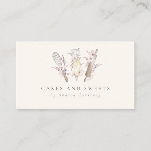Blumengebäck Koch Backgeschirr Visitenkarte (Vorderseite)
