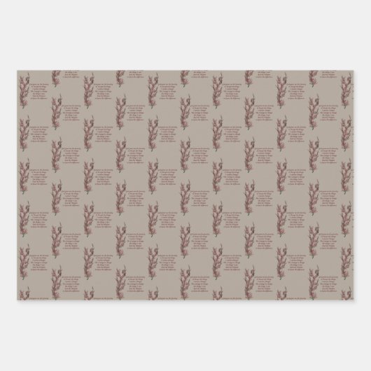 Blumengebet Inspiration Geschenkpapier Set (Vorderseite 3)