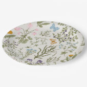 Blumengebirge im Sommer Wildblumen und Kraut Pappteller (Schrägansicht)