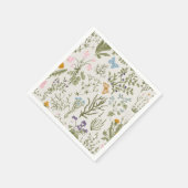 Blumengebirge im Sommer Wildblumen und Kraut Serviette (Ecke)