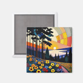 Blumengebirge Magnet (Vorderseite/Rückseite)