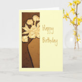 Blumengebirge mit cremigen Blume Karte (Gelbe Blume)