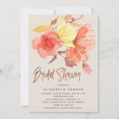 Blumengebirge Sommerorange Brautparty Einladung (Vorderseite)