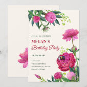 Blumengebläse Geburtstag Einladung (Vorne/Hinten)