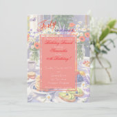 Blumengeburt Brunch Einladung (Stehend Vorderseite)