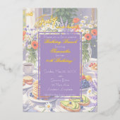 Blumengeburt Brunch Einladung (Vorderseite)