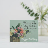 Blumengeburt Dies ist der Tag Postkarte (Stehend Vorderseite)