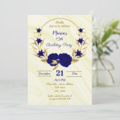 Blumengeburt Einladung (Stehend Vorderseite)