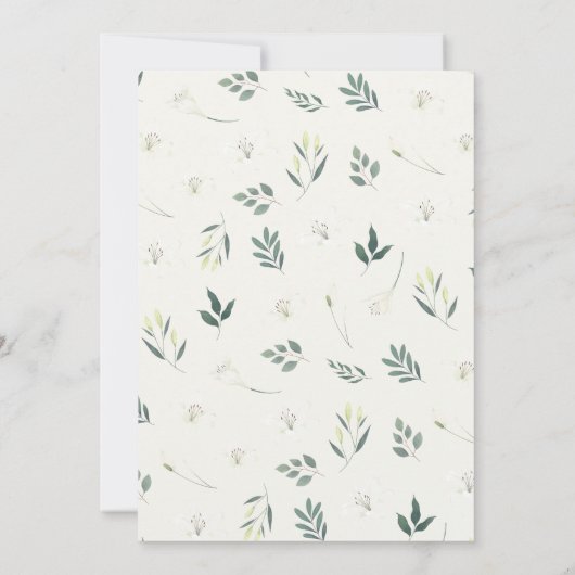 Blumengeburt Einladung (Rückseite)