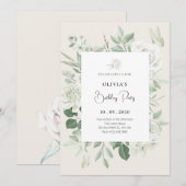 Blumengeburt Einladung (Vorne/Hinten)