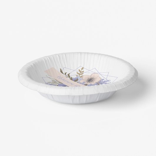 Blumengeburt Peach Violet Fünf Petal Wilde Rose Pappteller (Gewinkelt)