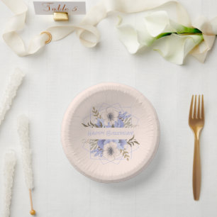 Blumengeburt Peach Violet Fünf Petal Wilde Rose Pappteller