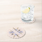 Blumengeburt Peach Violet Fünf Petal Wilde Rose Untersetzer (Vor Ort)