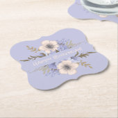 Blumengeburt Peach Violet Fünf Petal Wilde Rose Untersetzer (angewinkelt)