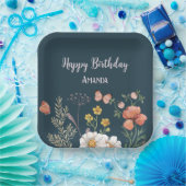 Blumengeburt Wildblume Pappteller (Party)