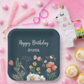 Blumengeburt Wildblume Pappteller (Party)