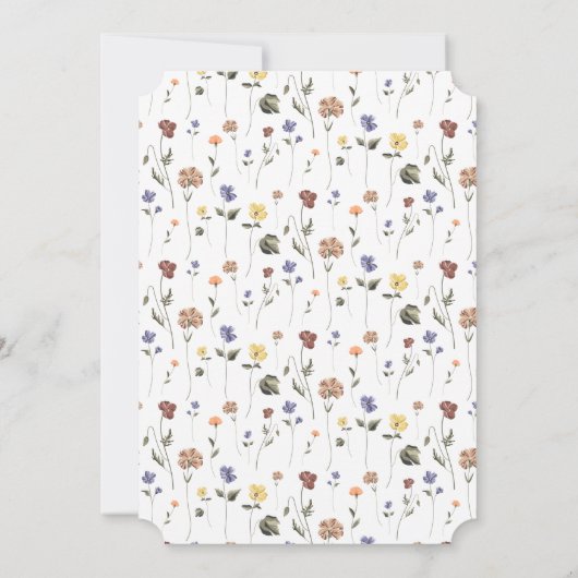 Blumengeburt Wildblume | Ticket Einladung (Rückseite)