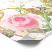 Blumengeburtkäse *NUR Willkommensschild* Poster (Ecke)