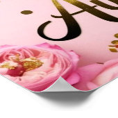 Blumengeburtposter Poster (Ecke)