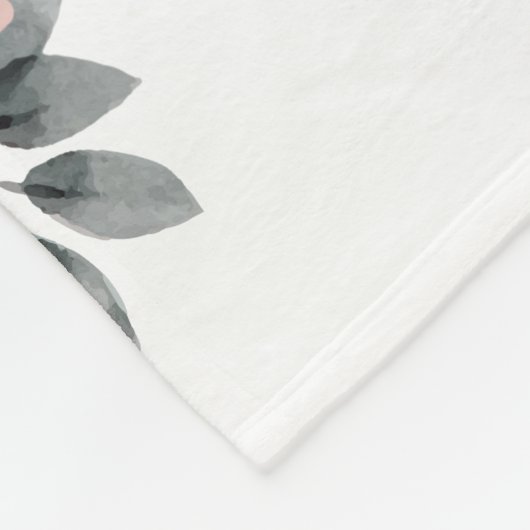 Blumengeburts-Mitteilung mit Bibel-Vers Fleecedecke (Ecke)