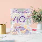 Blumengeburtstag Brunch Akryllische Tafelsignatur Acrylschild (Hochzeit)