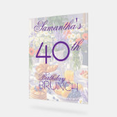 Blumengeburtstag Brunch Akryllische Tafelsignatur Acrylschild (Winkel)