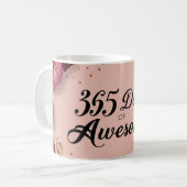 Blumengeburtstag Countdown rosa Teetasse Tasse (Vorderseite Links)