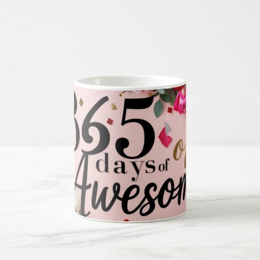 Blumengeburtstag Countdown rosa Teetasse Tasse (Mittel)