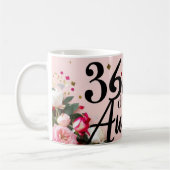 Blumengeburtstag Countdown rosa Teetasse Tasse (Links)