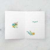 Blumengeburtstag der modernen schwarzen karte (Innenseite)