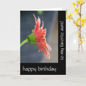 Blumengeburtstag für Tante, rosa Karte (Gelbe Blume)