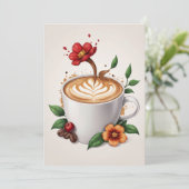 Blumengeburtstagsfeier Einladung (Stehend Vorderseite)