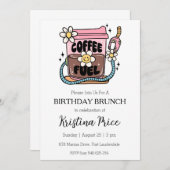 Blumengeburtstagsfeier Einladung (Vorne/Hinten)