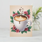 Blumengeburtstagsfeier Einladung (Stehend Vorderseite)