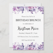 Blumengeburtstagsfeier Einladung (Vorderseite)