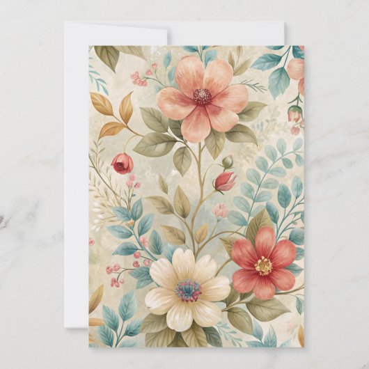 Blumengeburtstagsfeier Einladung (Rückseite)