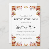 Blumengeburtstagsfeier Einladung (Vorne/Hinten)