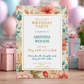 Blumengeburtstagsfeier Einladung