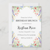 Blumengeburtstagsfeier Einladung (Vorderseite)