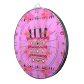 Blumengeburtstorte für Ihre/Mädchen Kunstdrucken Dartscheibe (Vorderseite rechts)